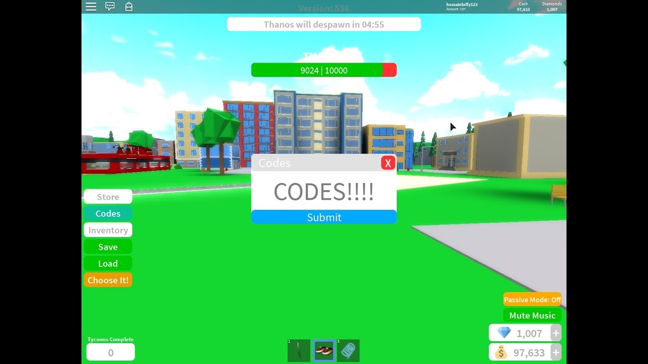 Codes For Super Villain Tycoon